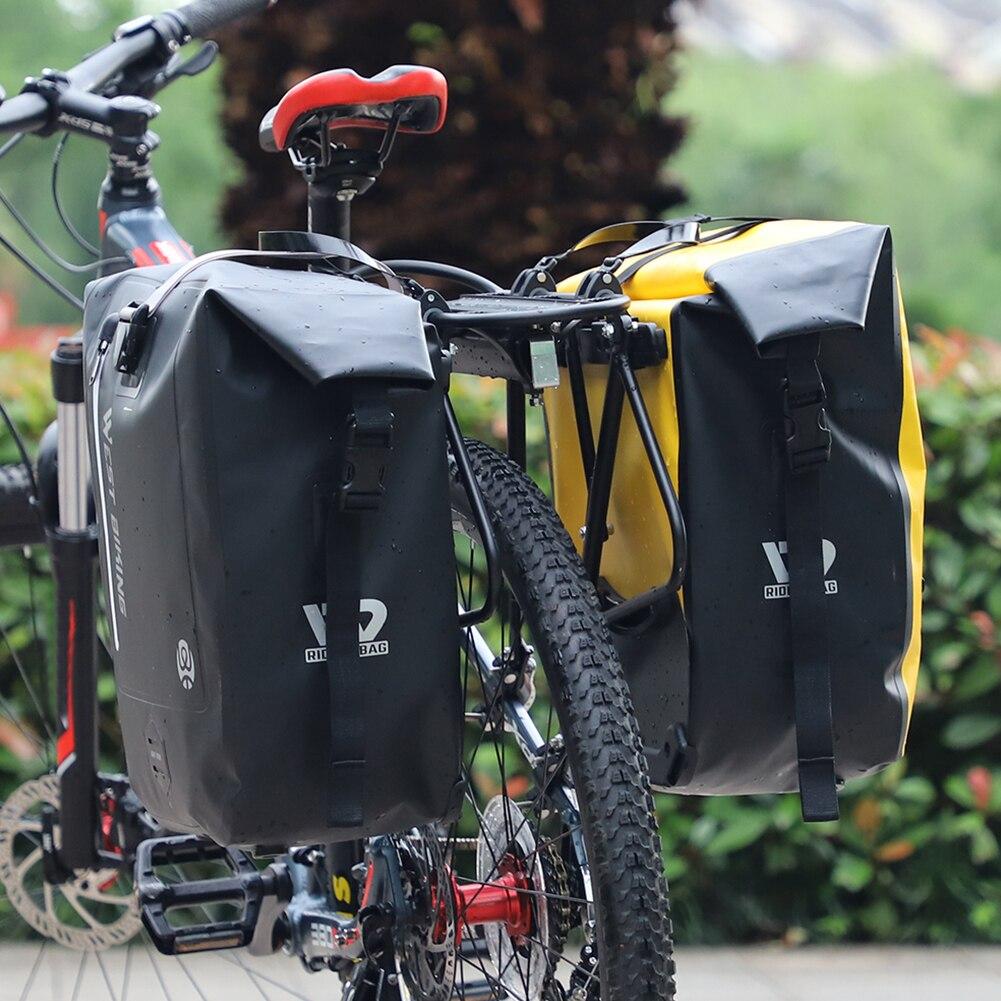 25L Waterproof Bicycle Carrier Bags MTB Mountain Bike Rear Tail Seat