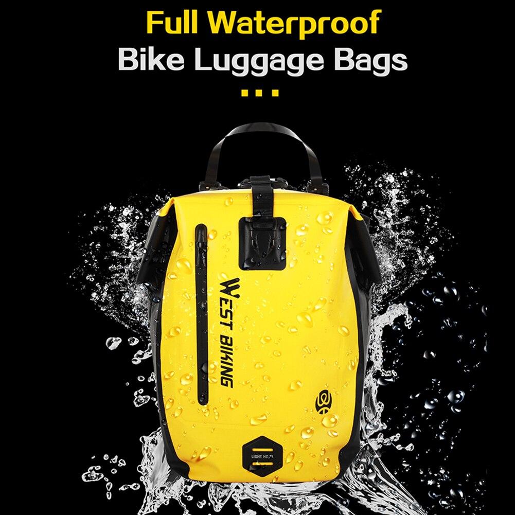 25L Waterproof Bicycle Carrier Bags MTB Mountain Bike Rear Tail Seat